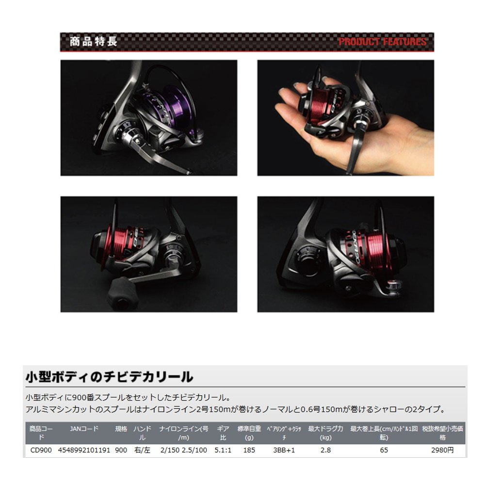 Amazon | プロックス(PROX) チビデカ 900 CD900 スピニング