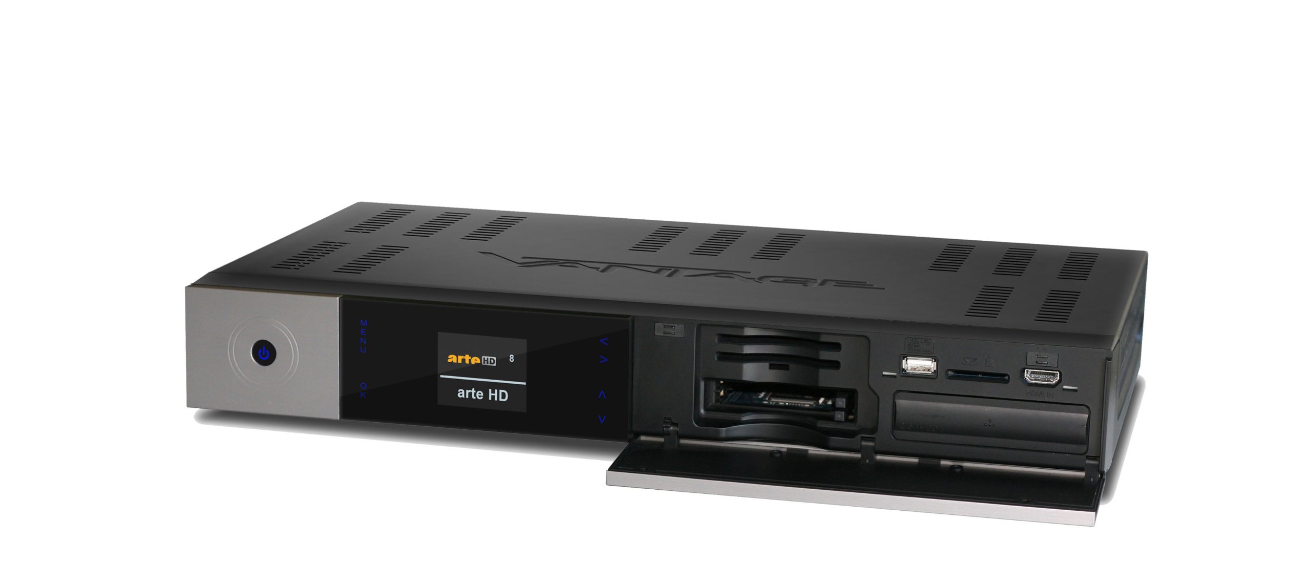 Vantage VT-1C+ Kabel-Receiver (TwinTuner, CI-Schacht, 2X Conax-Kartenleser, HDTV, HbbTV, DLNA, 2X USB 2.0)