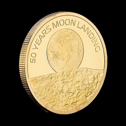 Miniatura 4 de Moneda Apolo Apolo Aniversario Humanos Primer Aterrizaje Monedas Conmemorativas Oro