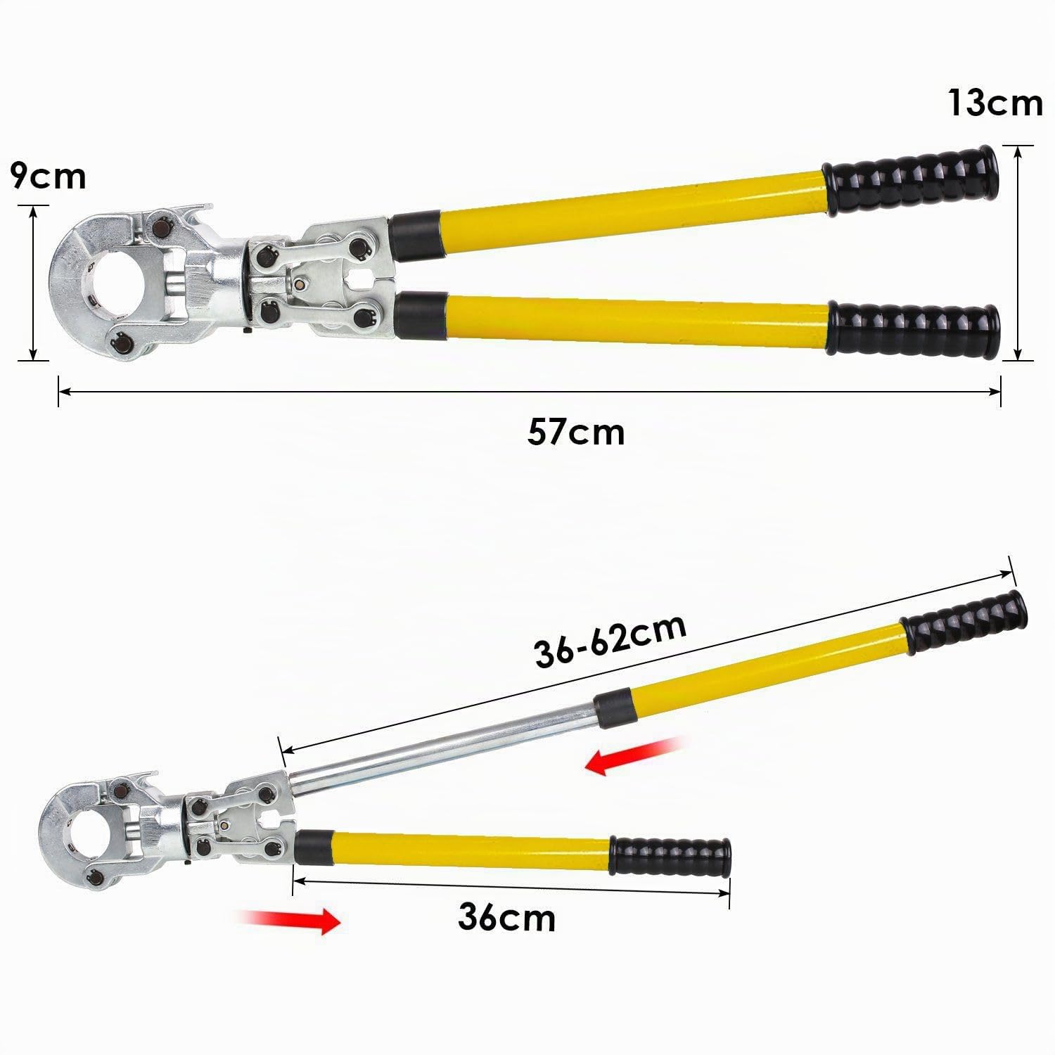 VEVOR Alicates Prensadores de Tuberías 12-32 mm, Multicapa V12, V15, V22, V28, TH16, TH20, TH26 y TH32 mm, Alicates para Tubos con Cabezal Giratorio de 360°, Alicate Profesional para Tubería