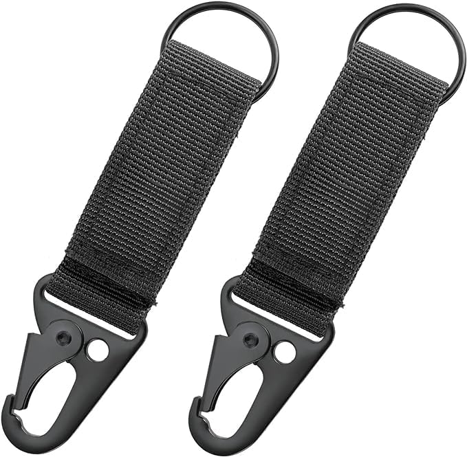 Tactical Nylon Webbing Buckle Carabiner Molle Belt Clip Key Buckle,Suitable for Outdoor Sports(Black3pcs) - Image 6