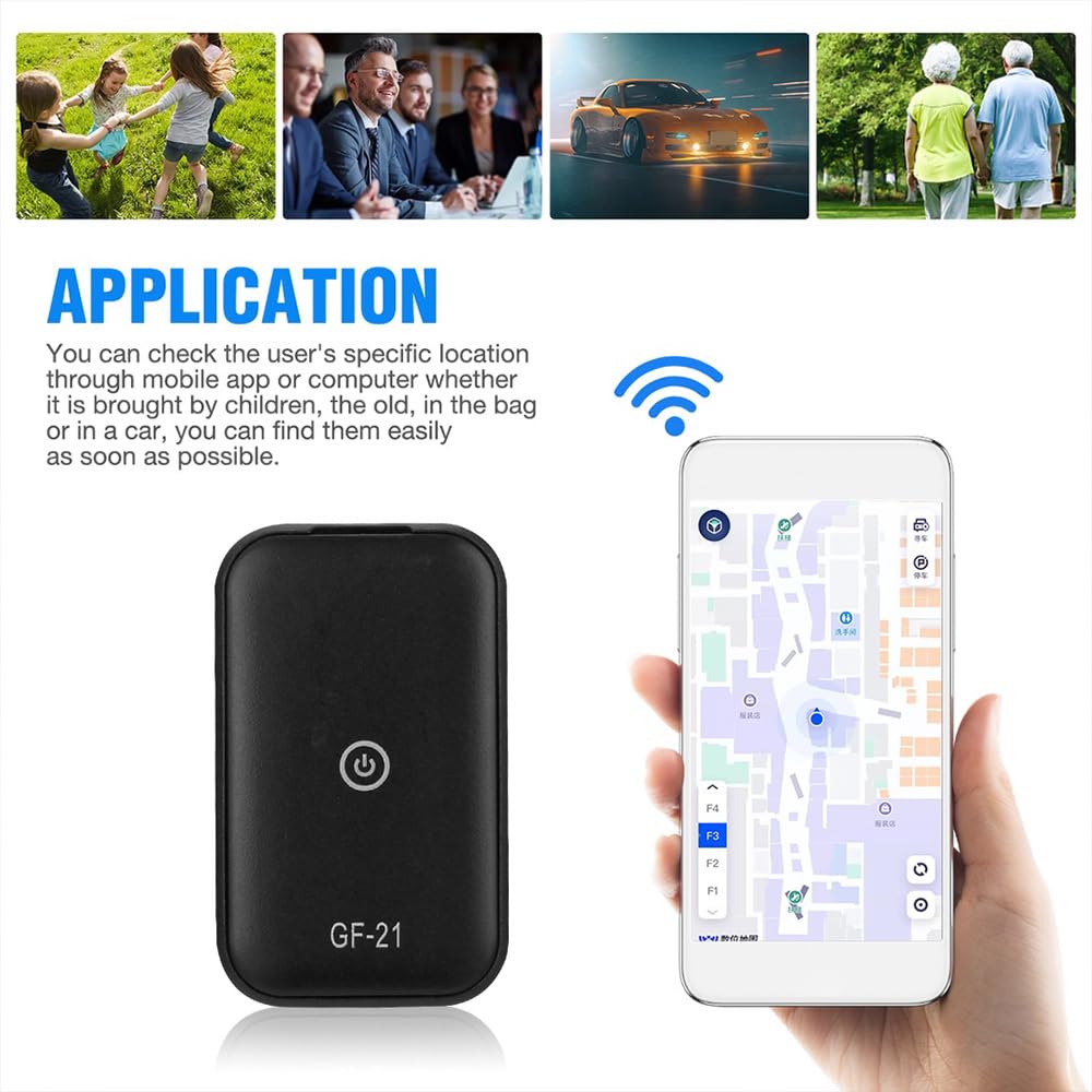 Mini traqueur GPS Dispositif de Suivi caché sécurité des Enfants âgés traqueur de localisation positionneur d'alarme Anti-Perte Prend en Charge Les Modes de positionnement GPS (GF21)