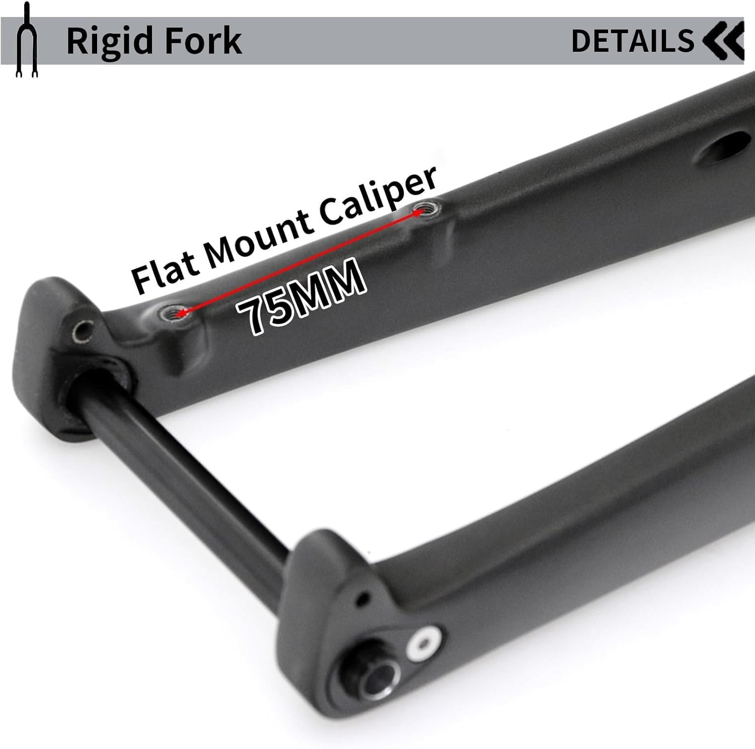 Horquilla rígida carbono 700C Ruta/Gravel Disc 12x100mm 1-1/8" Recta/Cónica