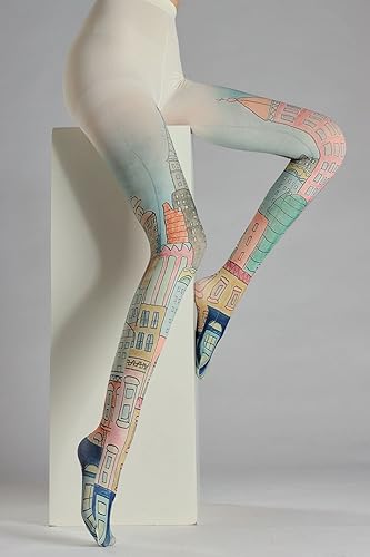 Miniatura 4 de Sahabowi Medias para mujer, medias transparentes de cintura alta, medias superiores de control vintage