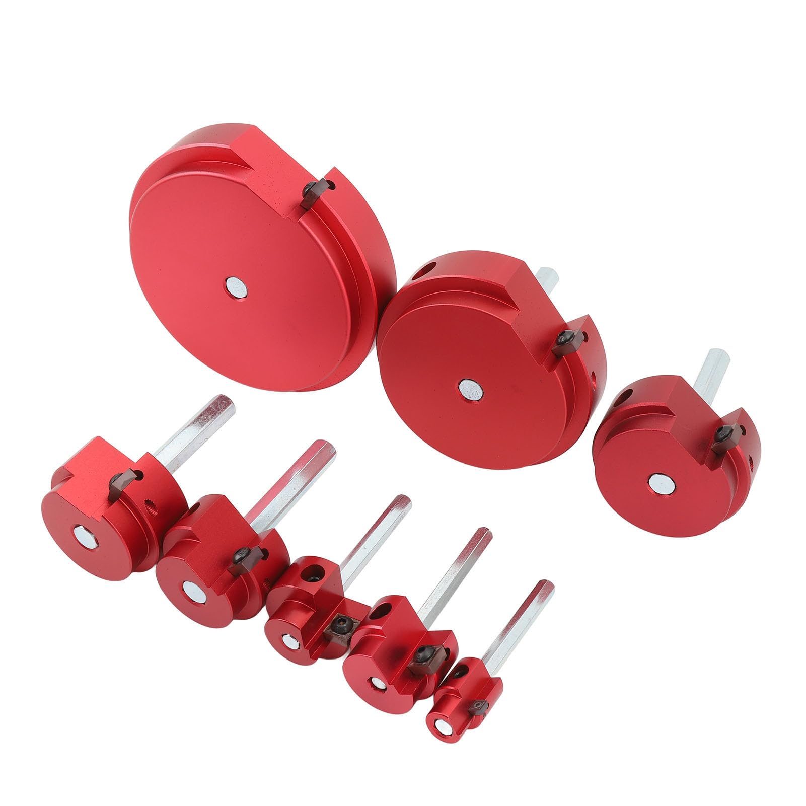 Focket Alésoir de Tuyau en PVC, Kit d'Alésoir en PVC de Construction en Acier Rapide, Kit d'Alésoir de Tuyau avec étui de Rangement pour Conduites 'eau, Conduites de Drainage, Réparations de (8PCS)