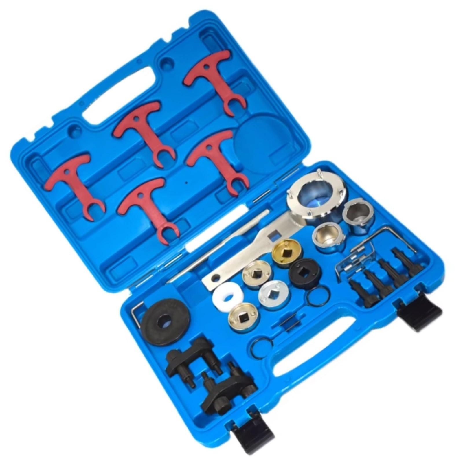 Correa Dentada Herramienta Compatible con VW EA888 1.8 2.0 TSI TFSI 2006-2018 Kit Herramientas Sincronización Motor para Árbol Levas Cigüeñal T10060A T10352 T10368.(27 pcs)