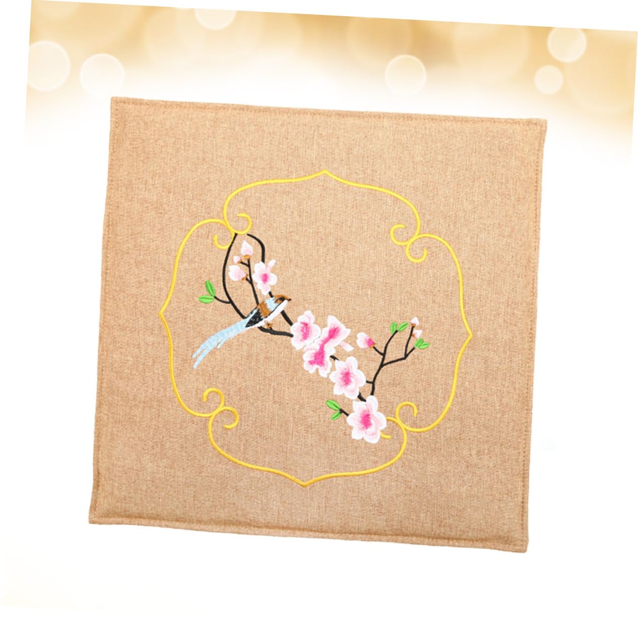 PACKOVE Cuscino Termico Elettrico in Cotone e Lino Stampa Decorativa, Regolazione della Temperatura per Uso Domestico e Ufficio