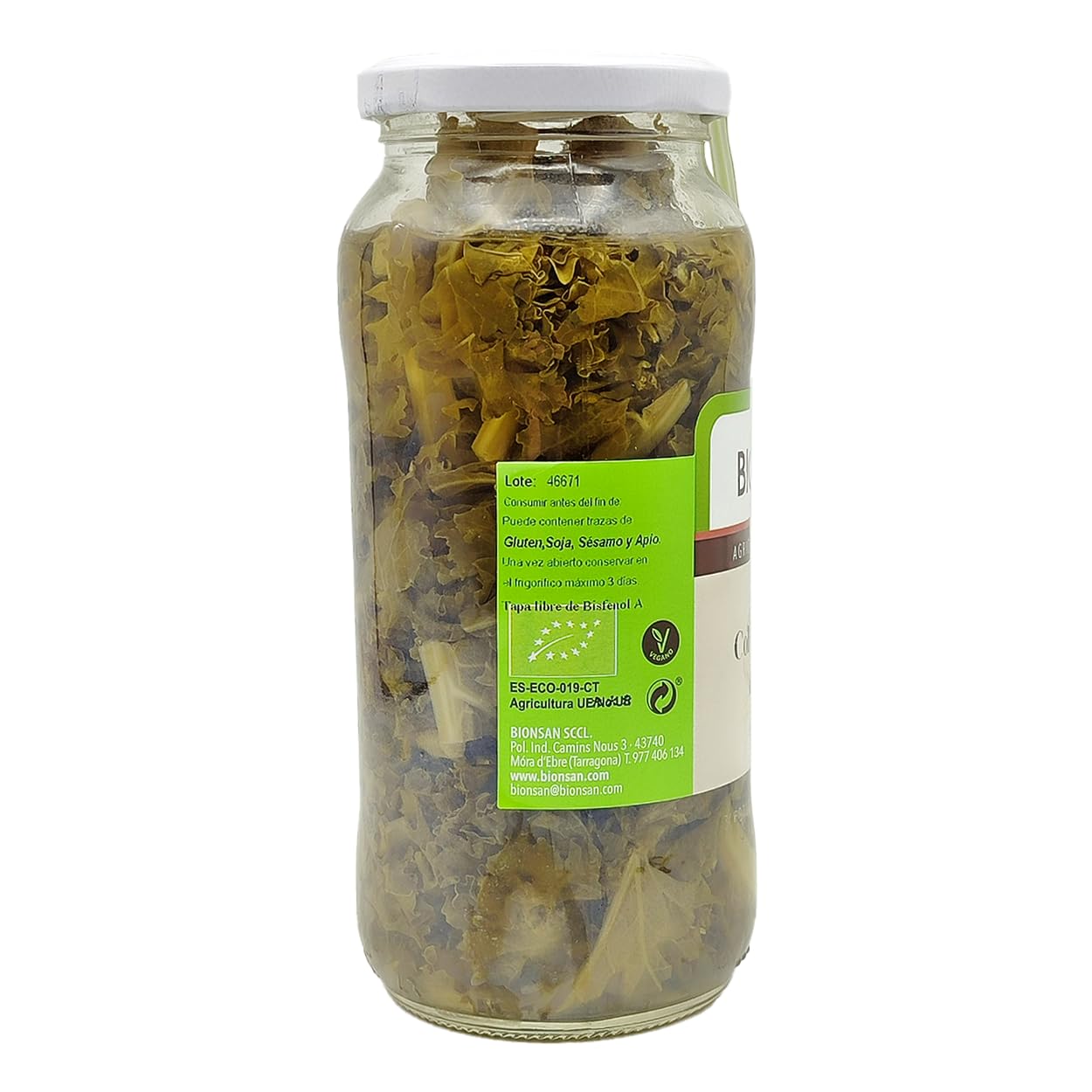 Col Kale Cocida Ecológica Bionsan 520g 2x520g