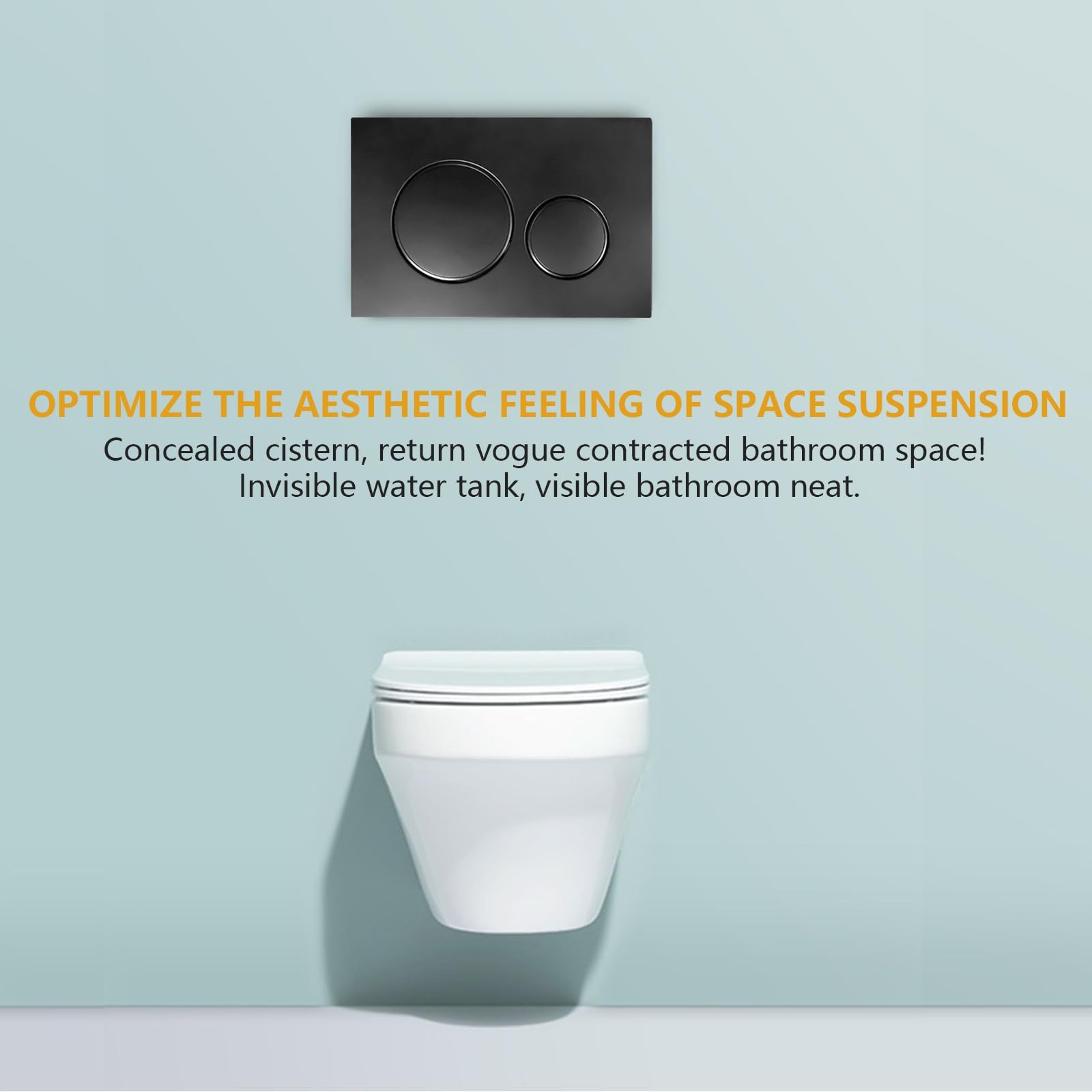 Flush Plate,Dual Flush Toilet Flush System with Flush Lever Fits for Geberit Sigma 20 UP300 & 320 Series Toilet Tlush System Replacement (Matte Black)