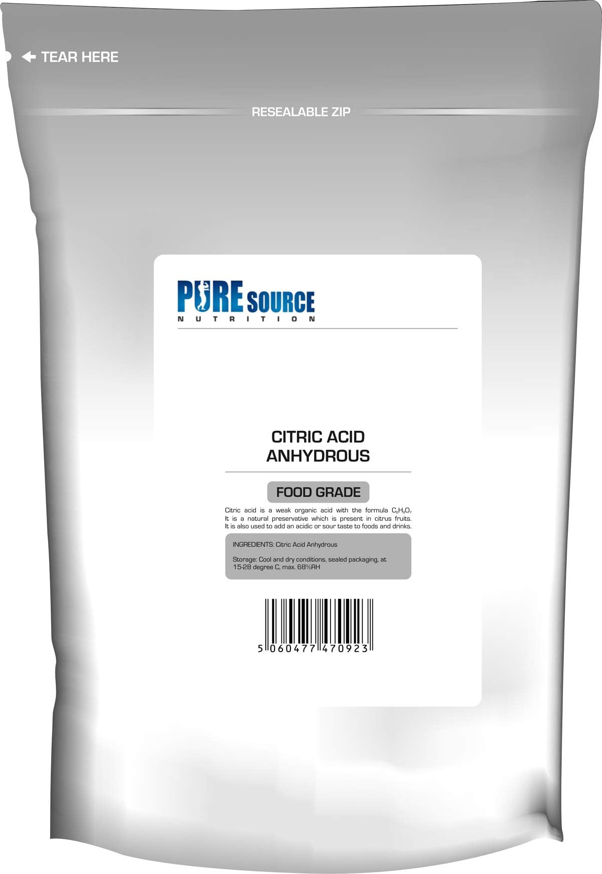 PSN Citric Acid | 25KG / 25000G Box | 100% Anhydrous | Fine | GMO Free | BP/FCC Food Grade