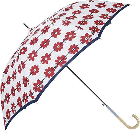 Amazon Co Jp 小川 Ogawa 長傘 レディース ムーミン 傘 グラスファイバー骨 丈夫 ジャンプ式 60cm 7本骨 リトルミイ 花ボーダー 雨晴兼用 Uv加工 はっ水 服 ファッション小物