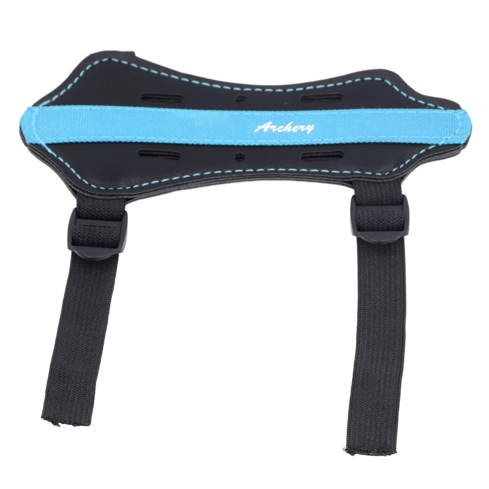 Drfeify Bogenschießen-Armschutz für, Bequem, Atmungsaktiv, Verdicktes PU-Leder, Verstellbarer Bogenschießen-Unterarmschutz für Recurve-Bogen (Blue)