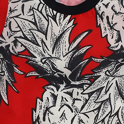 Image of Hopscotch Baby Boys Cotton Pineapple Printed Short Sleeves Regular Fit T-Shirt