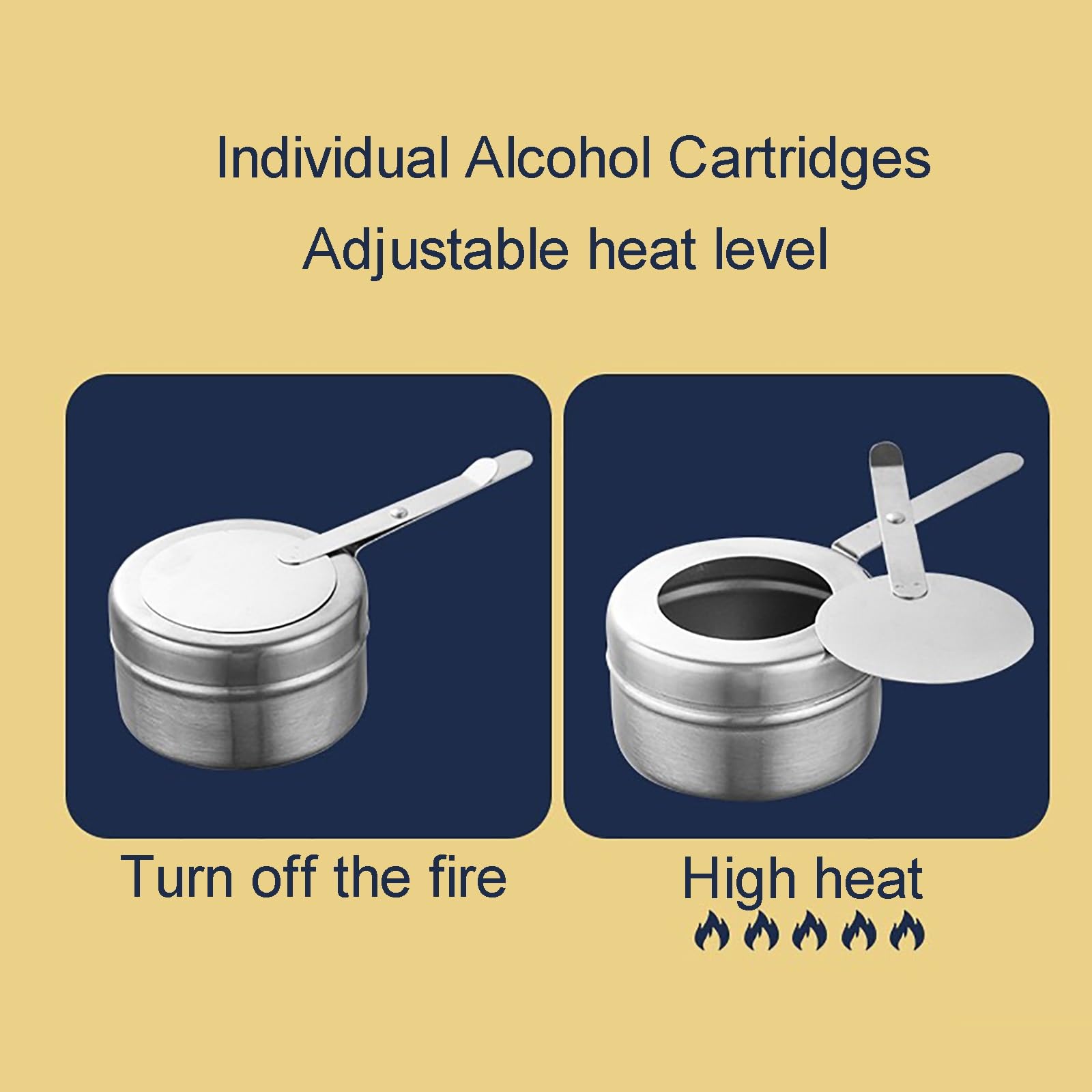 FQWYNMZ Chafing Dish Set, Scaldavivande Chafing Dish, Scaldavivande Elettrico Professionale in Acciaio Inox Buffet, Teglie per Alimenti e Contenitori per Combustibile, Kit Scaldavivande da 5,5 L