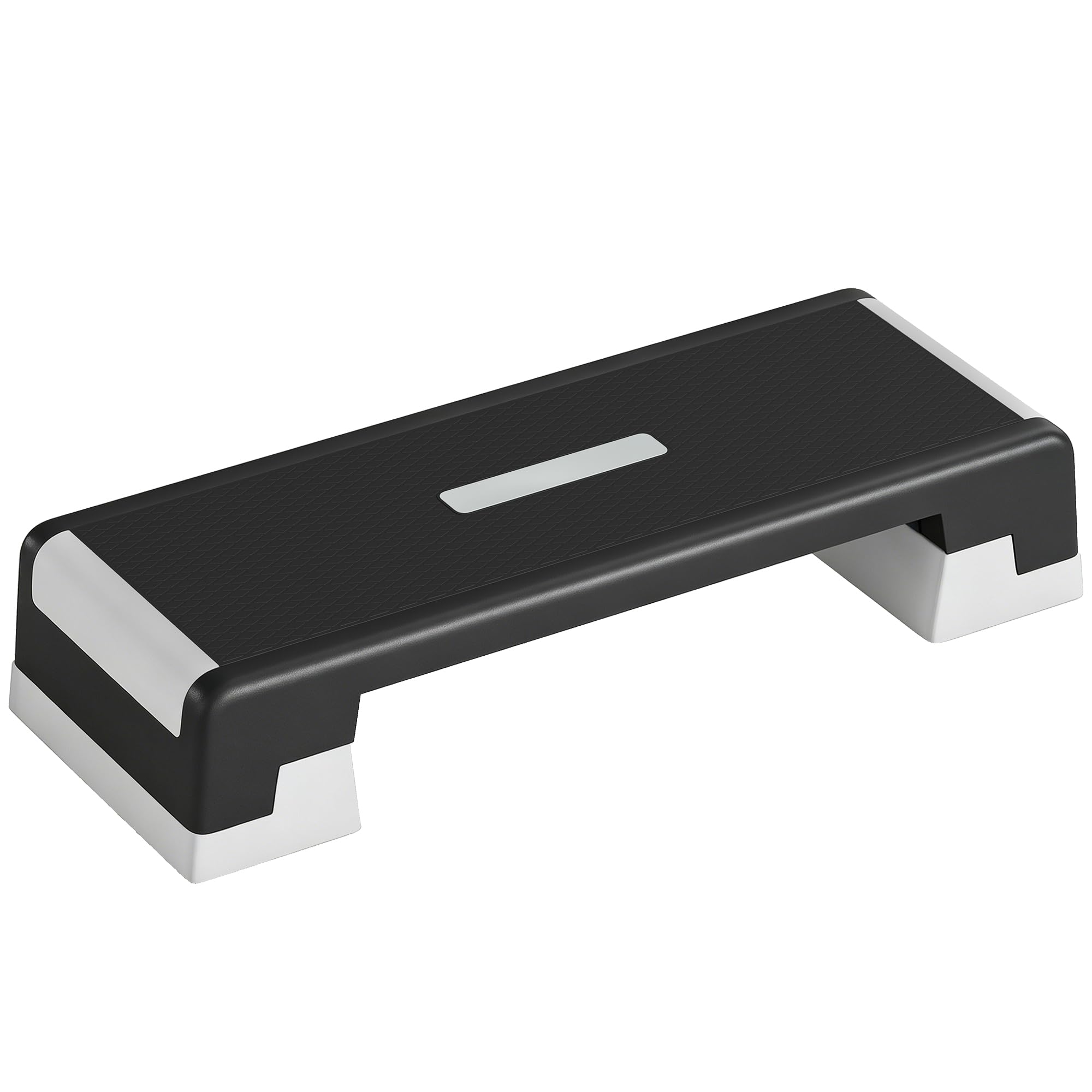 SPORTNOW Stepper Fitness Regolabile su 3 Livelli, Altezza 15/20/25 cm, Step Fitness per Allenamento in Casa Palestra, per Uomo e Donna, Capacità 250 kg, Nero