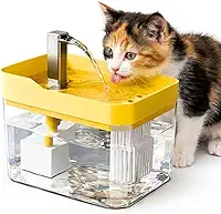 Bebedouro Automatico Pet Fonte para Cães e Gatos Silenciosa Bivolt 1,5L (Amarelo)
