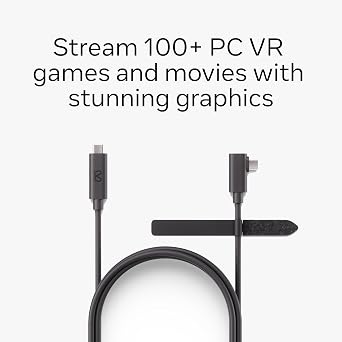 Meta Quest Link Cable - Virtual Reality Headset Cable for Quest - 16FT (5M) - PC VR