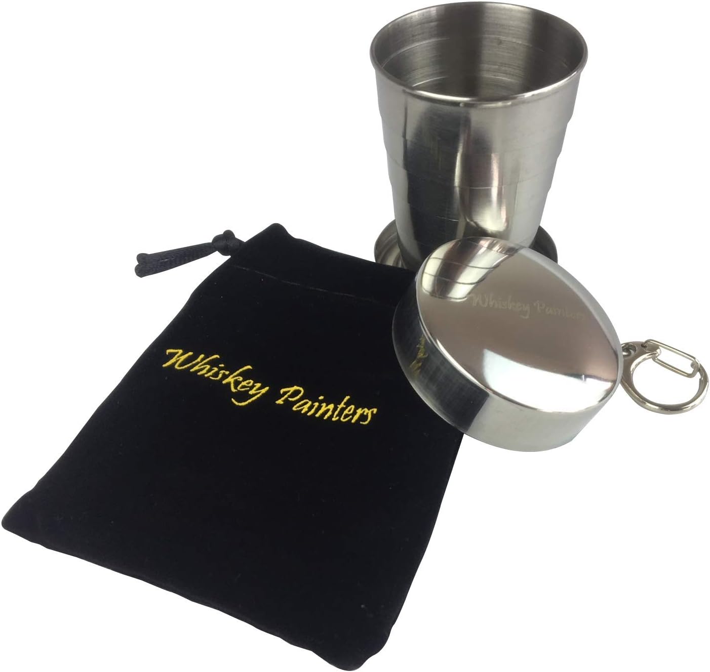 Whiskey Painters Stainless Steel, Collapsable, Travel, Watercolor Palette Cup - Great for Artist On-The-Go