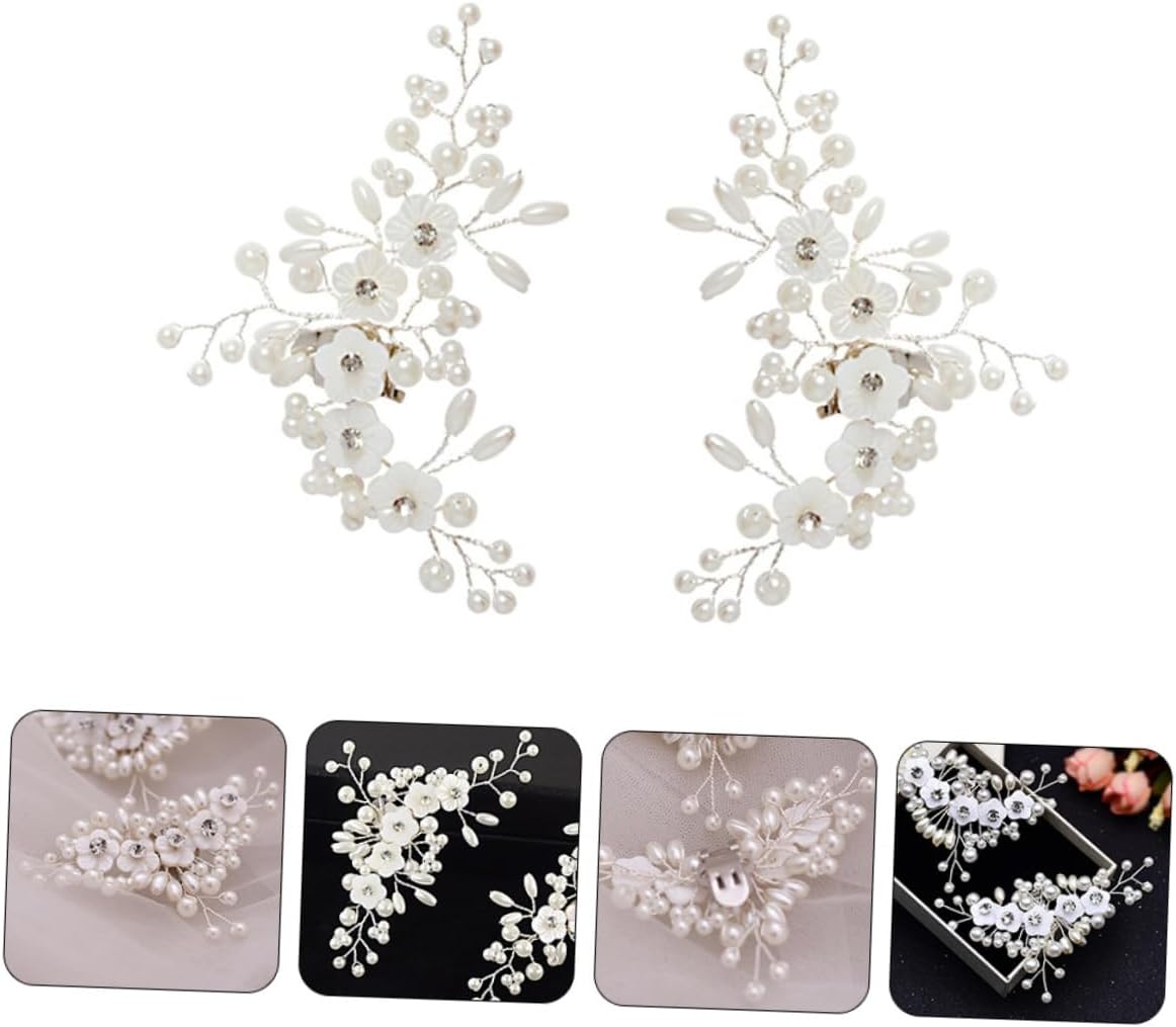 Elegant Shoe Clip Heel Fashionable Pearl Shoe Flower Rhinestone Clips for Women