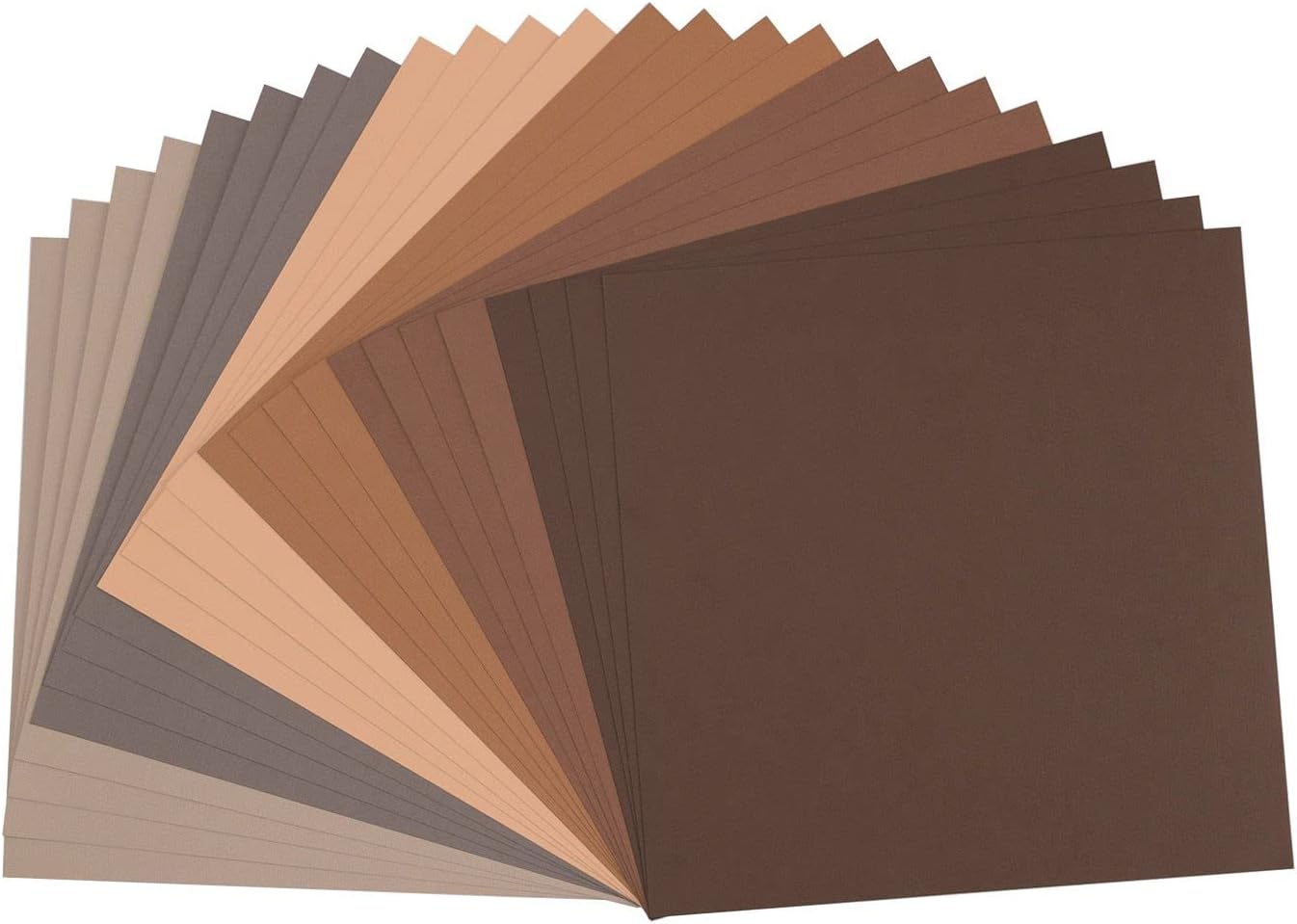 Florence Cardstock Textured - Coloured Card Making Supplies 12 x 12 inch - Brown - 24 Sheets - Coloured Paper for Scrapbooking, Card Making and Other Paper Crafts - 216 gsm