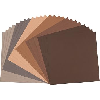 Vaessen Creative Florence Scrapbook Paper 216g 12x12-x24 Sheets Multipack Brown 30.5x30.5x0.7 cm