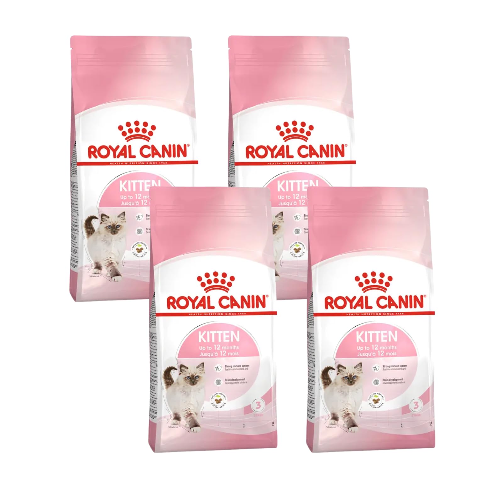 Royal Canin Kitten | Pack de 4 | 4 x 400 g | Aliment Complet pour Chatons en deuxième Phase de Croissance (jusqu'à 12 Mois)