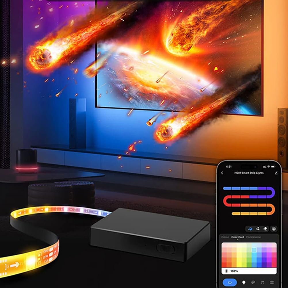 Światła do telewizora, światła LED do telewizora wielokolorowy RGB TV ten sam ekran listwa świetlna, taśma świetlna otoczenia, HDMI HD gra film dźwięk i światło synchroniczny pasek świetlny,