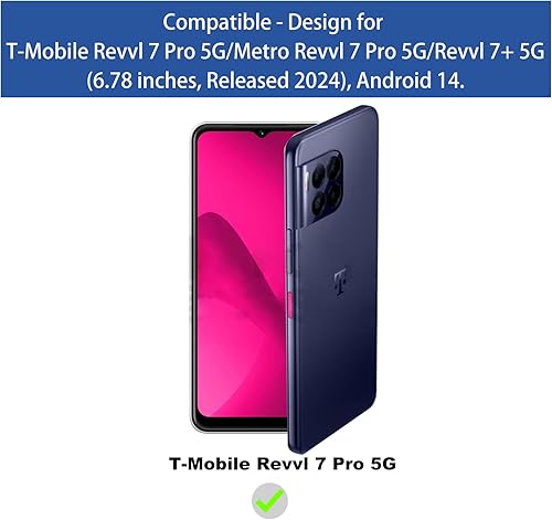 Miniatura 2 de Ailiber Funda para TMobile Revvl 7 Pro 5G, con protector de pantalla, doble capa de protección a prueba de golpes, parachoques de silicona