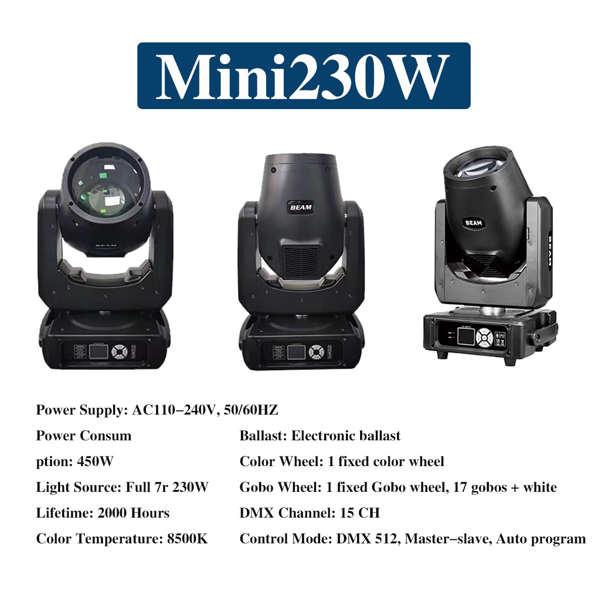 Amazon.com: Mini Beam 230W 7R Moving Head Lights Professional