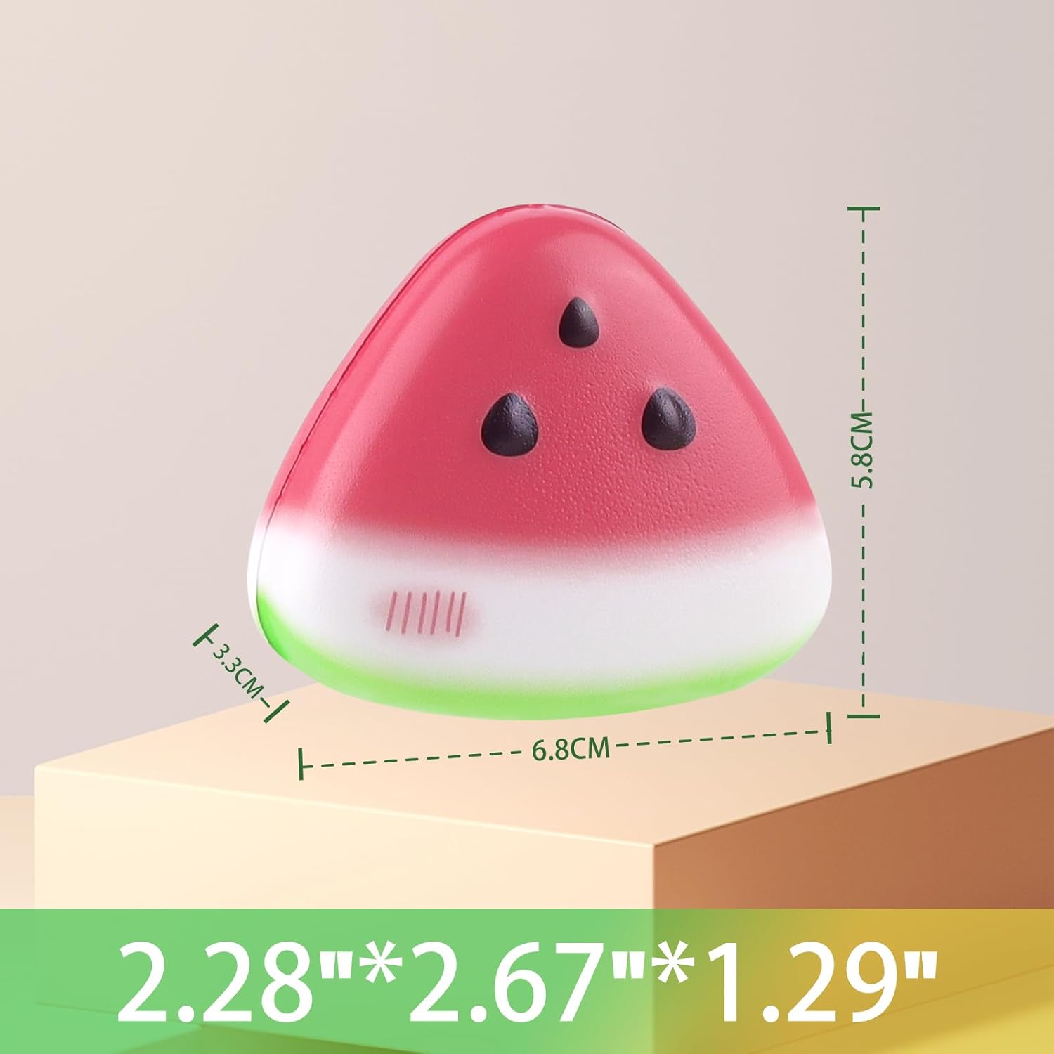 Anboor 12 Pcs Squishies Toys for Kids Watermelon Bulk Small Slow Rising Foam Mini Food Squishys Stress Squishes Cute Squeeze Toy