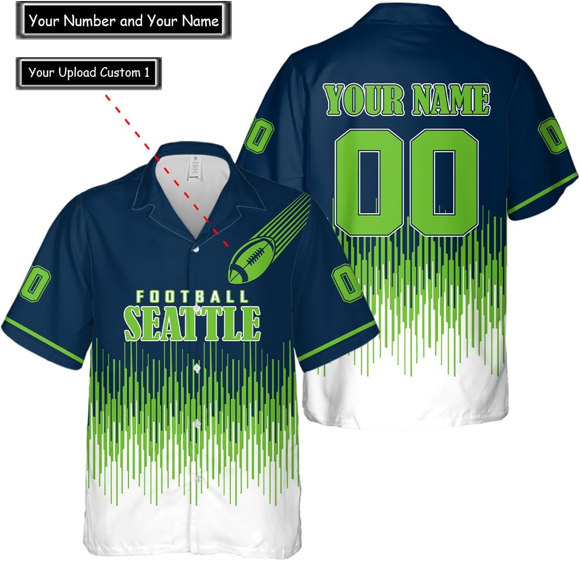 Discover Personalized Seattle Football Team Seahawks Hawaiian Shirts for Men, Gift for Fan
