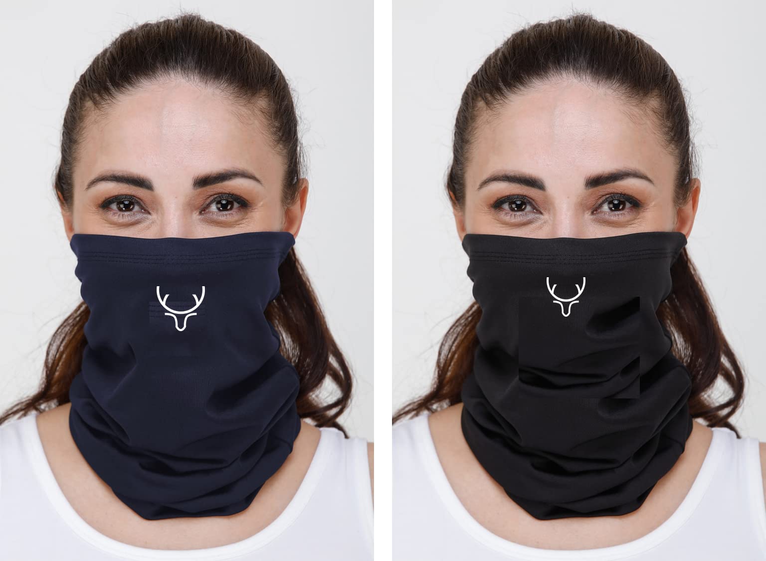 PANTAR Bamboo Bandana Headband and Face Mask for Men & Women | Super Soft | Odour-free & Breathable | Durable & Multipurpose BLACK & NAVY BLUE Bandana Mask for Dust, Pollution & UV Protection 02 pc 3