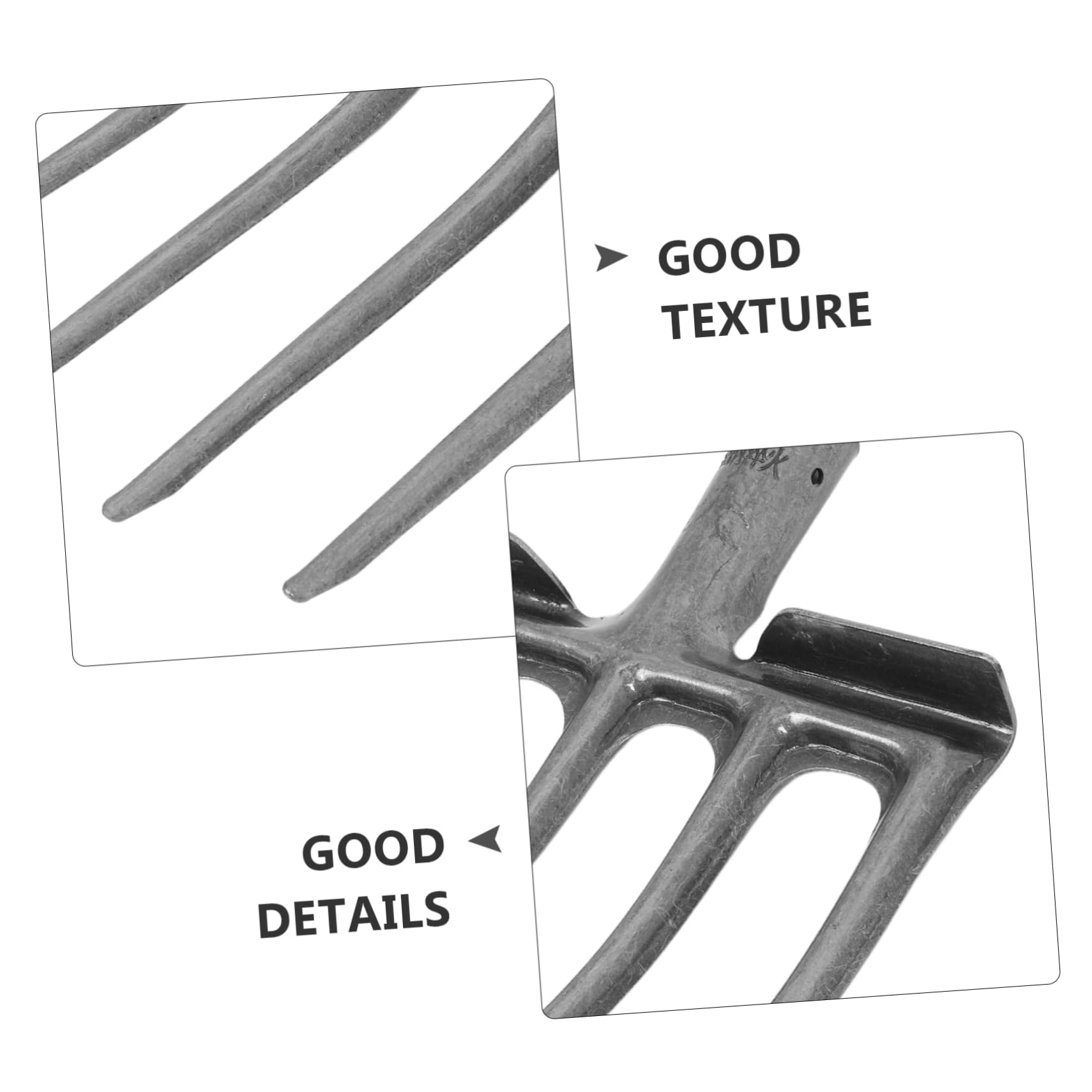 Toyvian Forca da Giardino in Acciaio 5 e 6 Denti per Scavo e Rottura Terreno, Strumento Stabile per Coltivazione e Attività Agricole in Aiuole e Orto