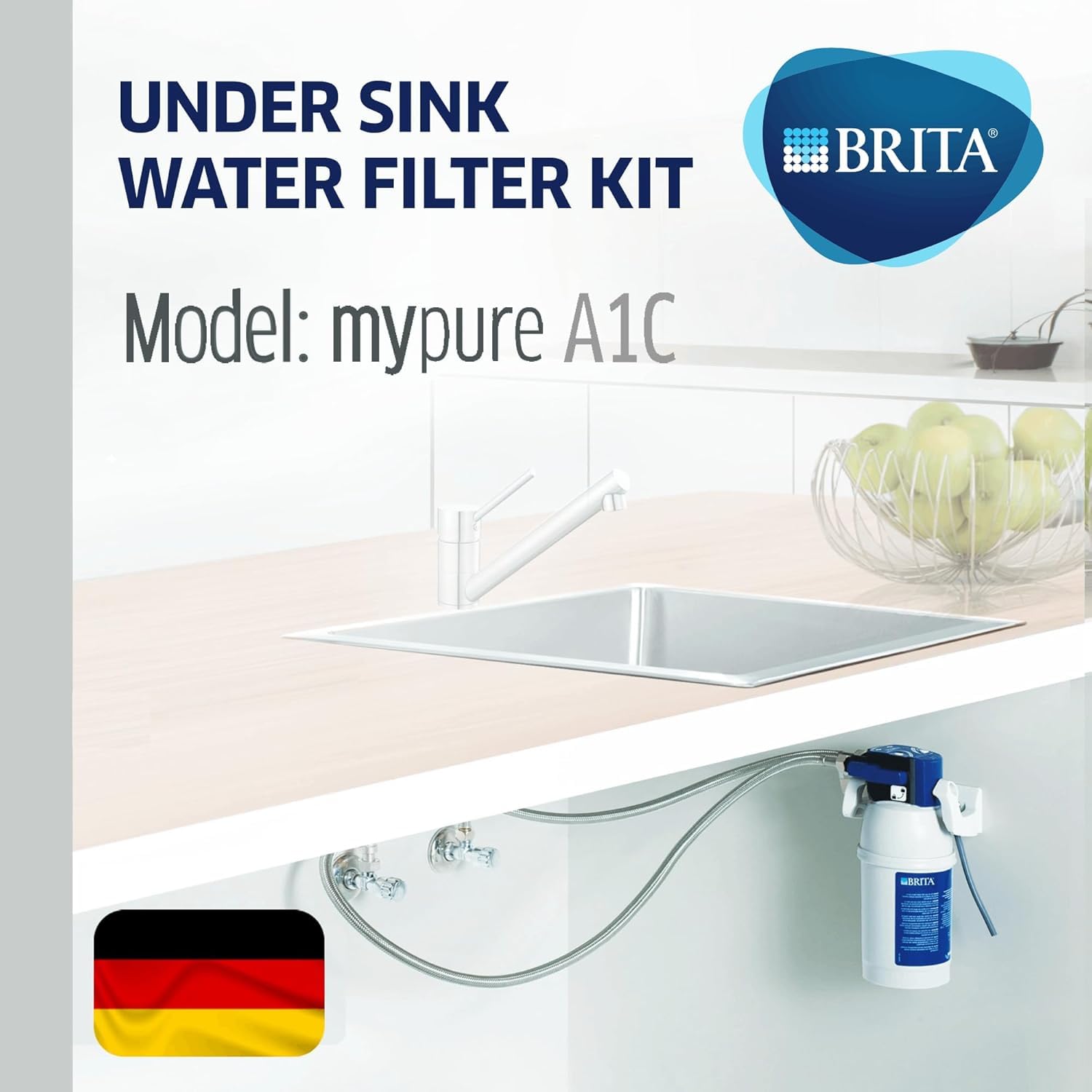 BRITA MyPure A1C Undersink Water Filter Kit (Without Tap