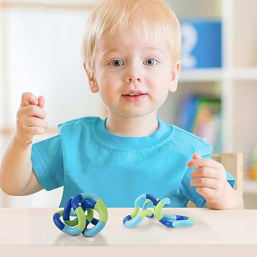 Miniatura 5 de 30 piezas de juguetes inquietos multicolores silenciosos para inquietos, herramientas únicas de imaginación cerebral, terapia de relajación y