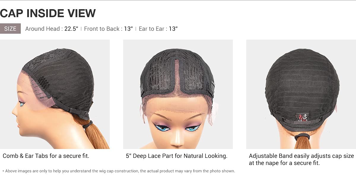 Bobbi Boss HD Lace Front Wig MediFresh Truly Me 5" Deep Lace Part MLF593 Malin (TT1B/RPLUM)