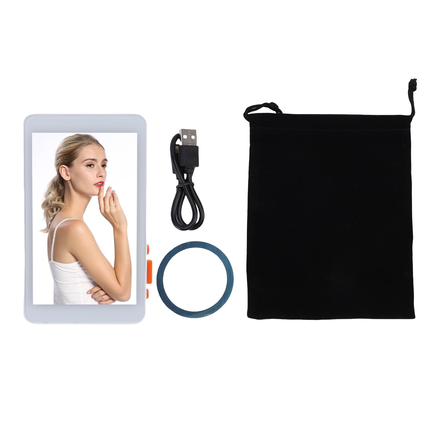 Phone Vlog Selfie Screen, 4.02in 1800mAh Magnetic (WHITE)