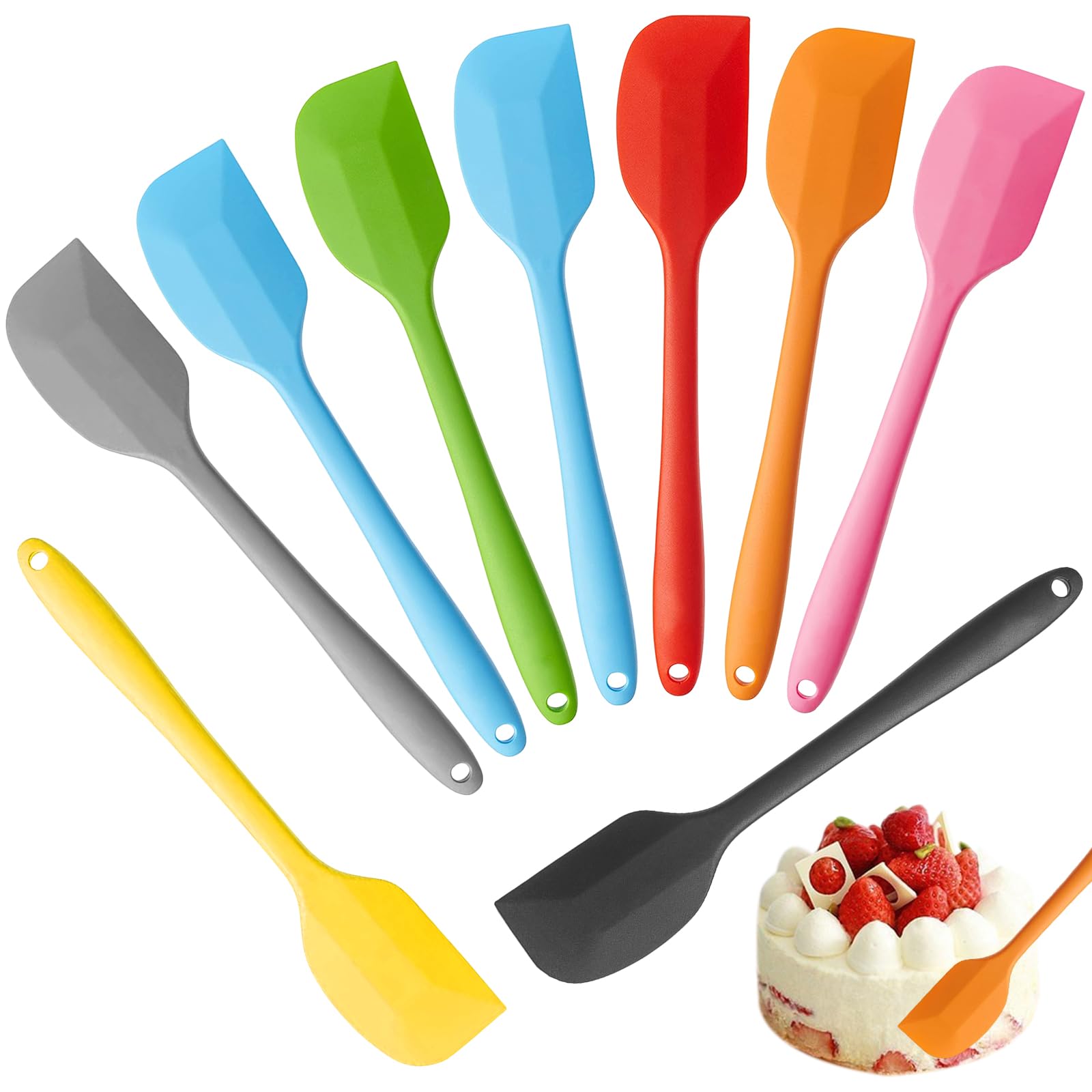 Spatola in silicone con estremità apriscatole, gadget da cucina unici, raschietto in silicone antiaderente per barattoli, frullati, spatola da cucina per raccogliere e raschiare