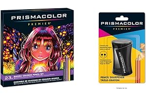 Prismacolor Manga 23-Piece Premier Colored Pencil Set with Sharpener