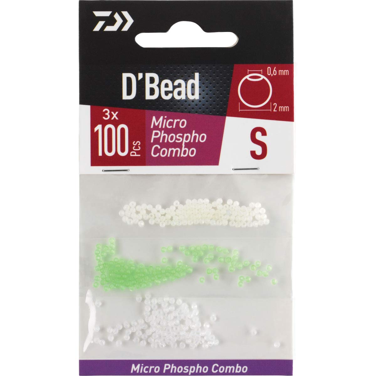 Daiwa Kit Micro Perle Phosph 2mm - 2mm - D.0.6mm - Phospho - PE257558