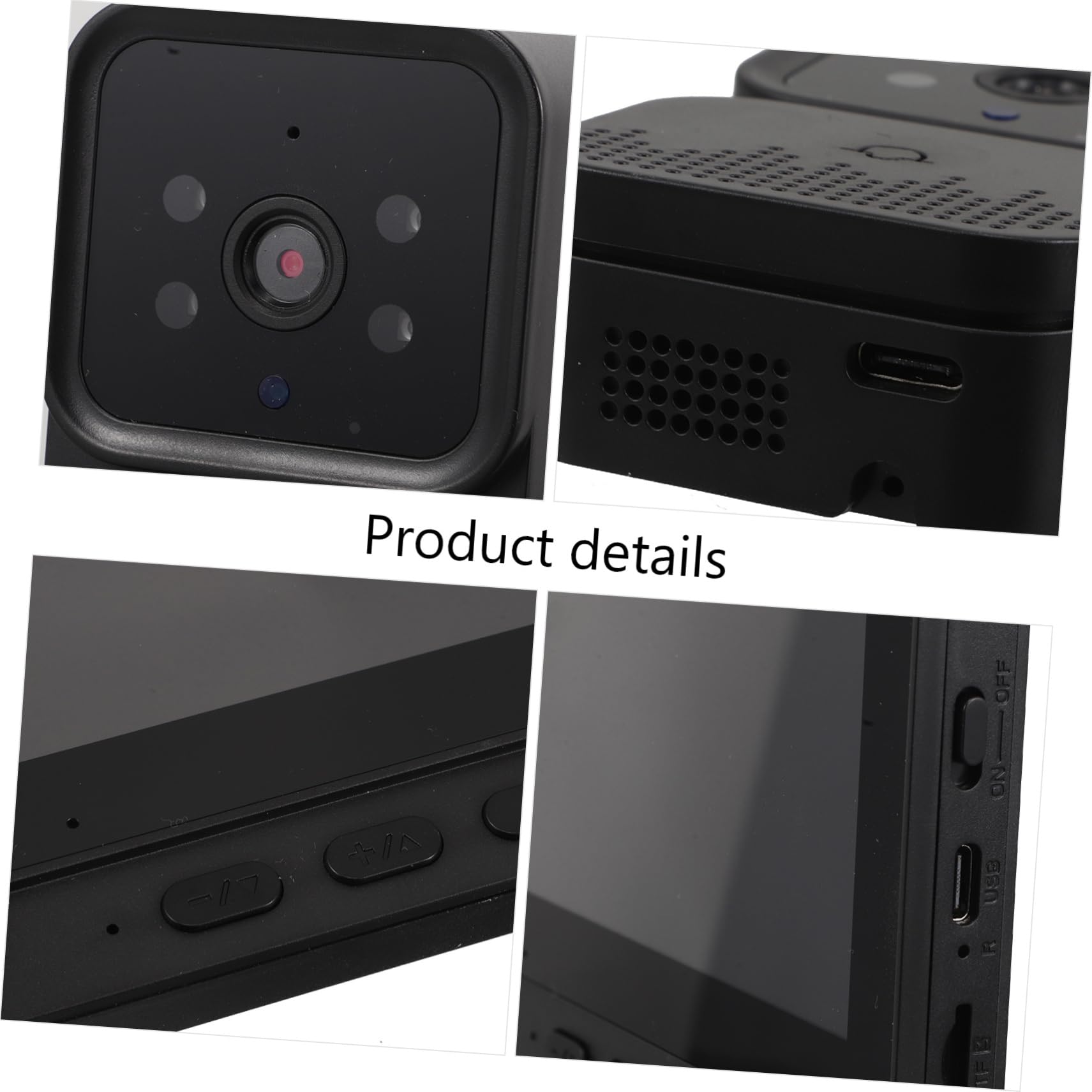 jojofuny Videocitofono Wi‑fi Nero con Schermo da 4, 3 Pollici | Monitor Video, Installazione Semplice, Uso per Sicurezza Domestica e Controllo a Distanza