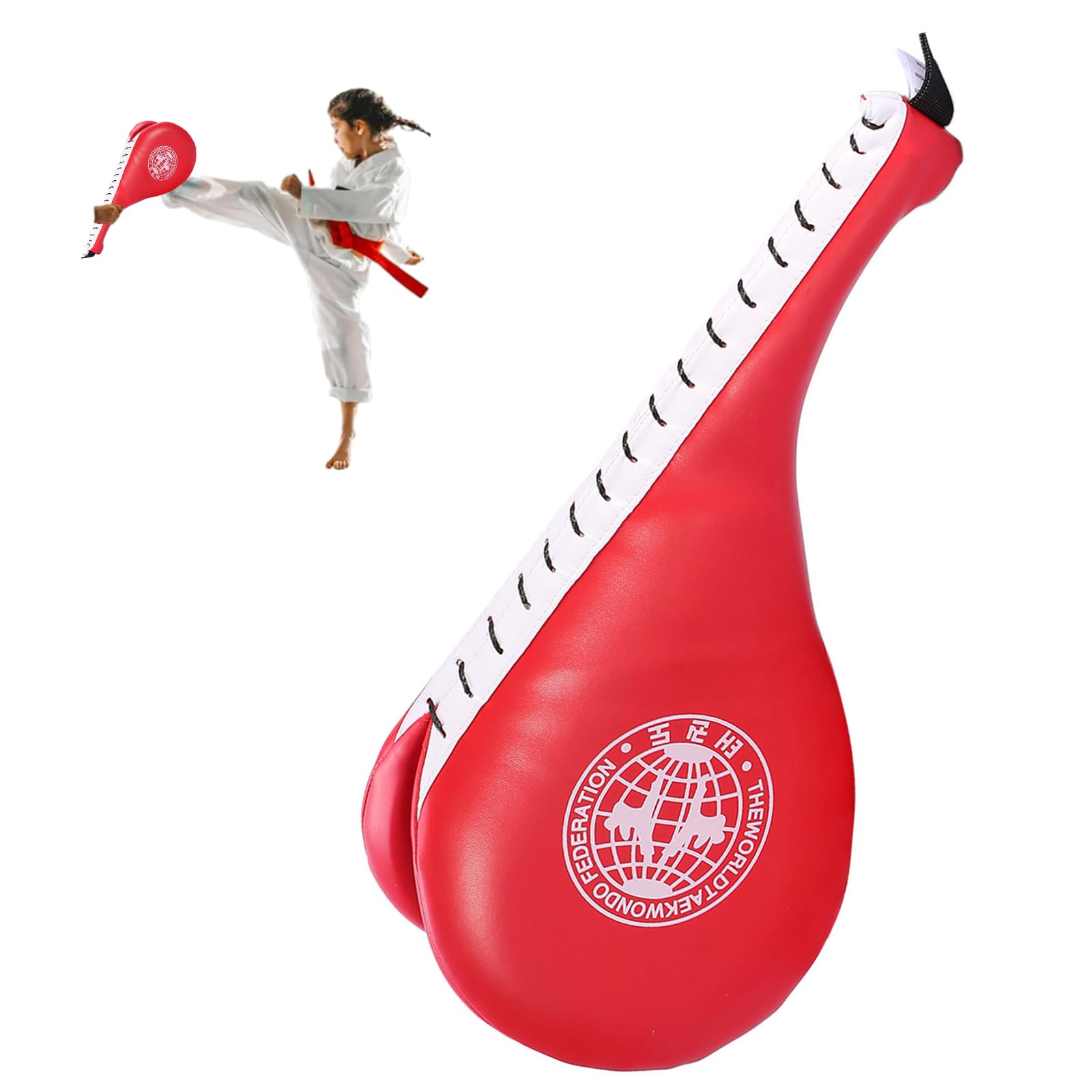 BORDSTRACT Taekwondo Kick Pads, Kickboxing Karate Kicking Target, Martial Arts Training Strike Target, TKD Boxing Double Strike Pads, pour Jeunes, Enfants, Adultes, Muay Thai, Hapkido