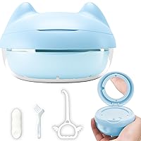 Vista 8 de Estuche de retención para limpieza, protector bucal sin fugas, bonito estuche de retención con herramienta de extracción de retenedor y cepillo