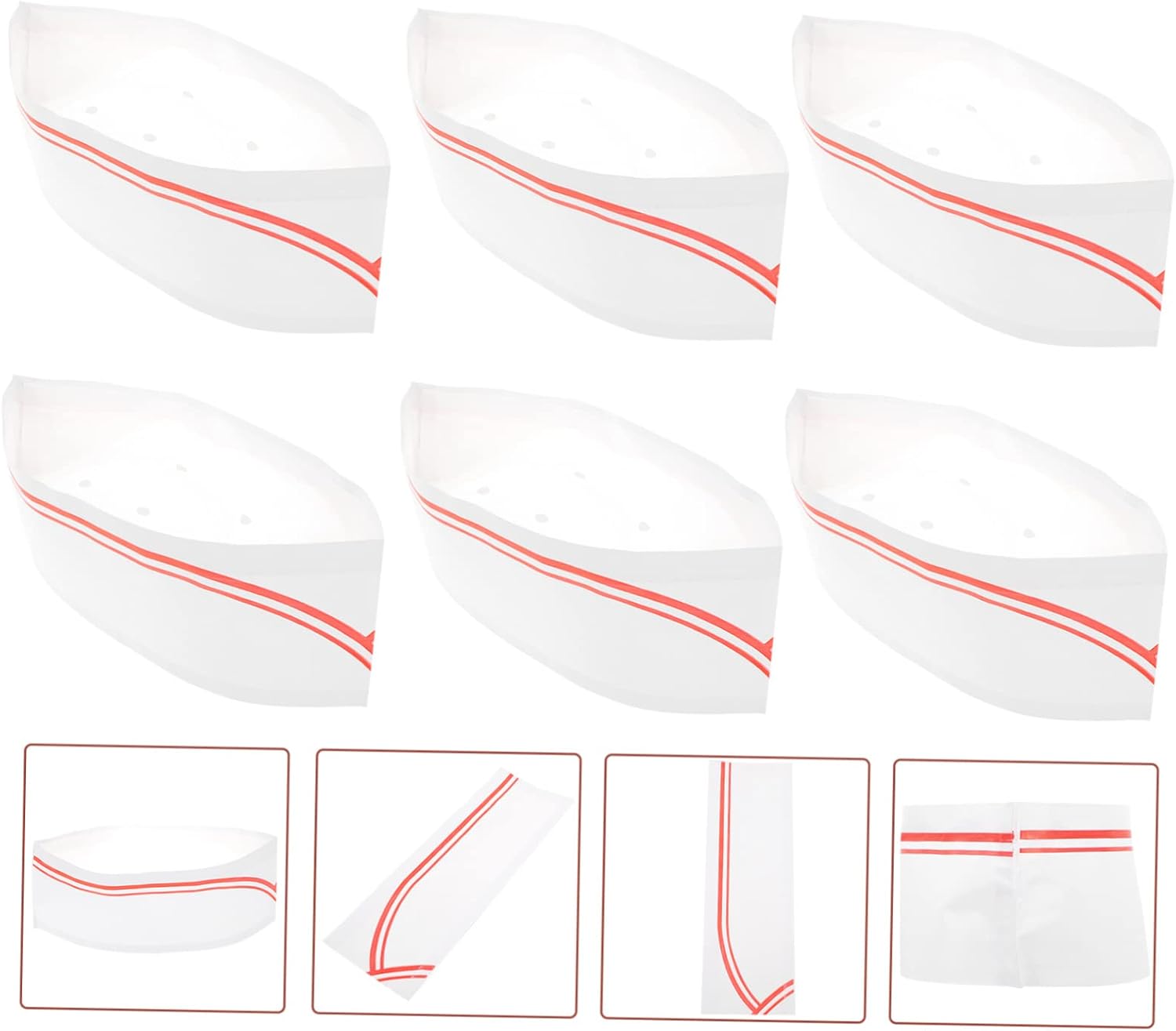 80pcs Paper Chef Hats Thickened Work Caps for Cooking Restaurants and Catering Lightweight Comfortable for Professional Use and Themed Parties White
