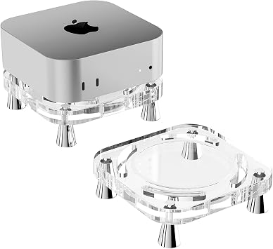 2024 Mac mini M4 Stand Accessories,Clear Acrylic Desk Stand