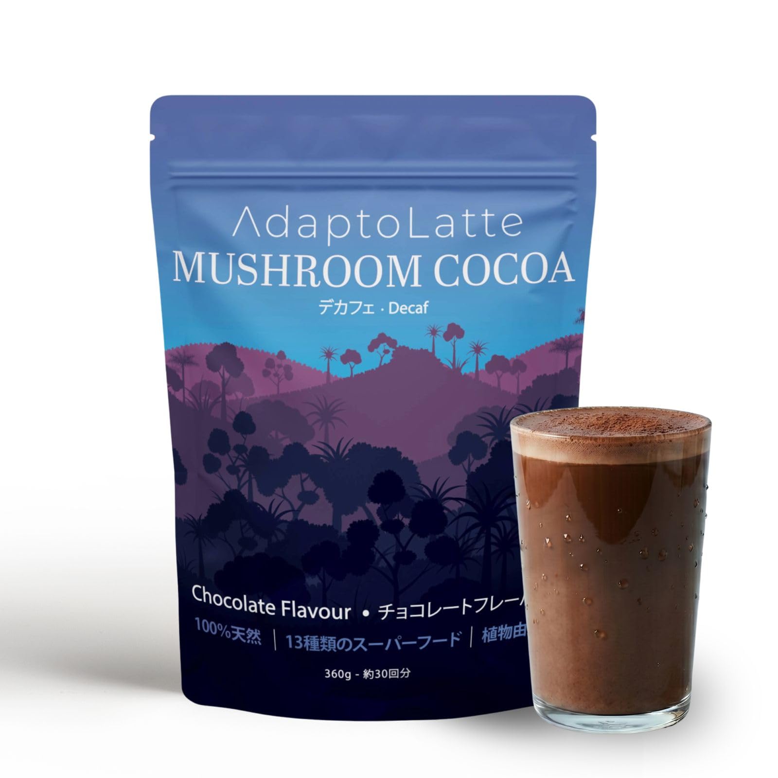 AdaptoLatte デカフェココア 粉末 360g