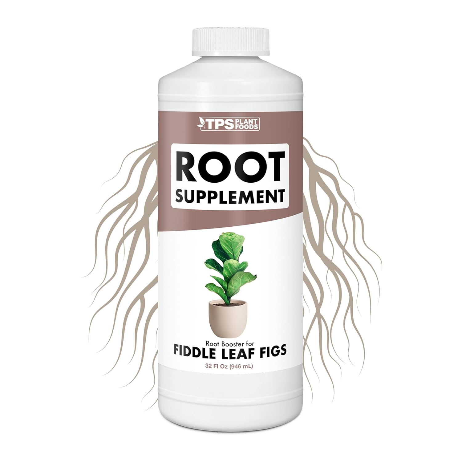 Root Stimulator for Fiddle Leaf Fig – Liquid Root Supplement with Kelp & Probiotics for Stronger Roots & Better Leaf Growth, 32 oz