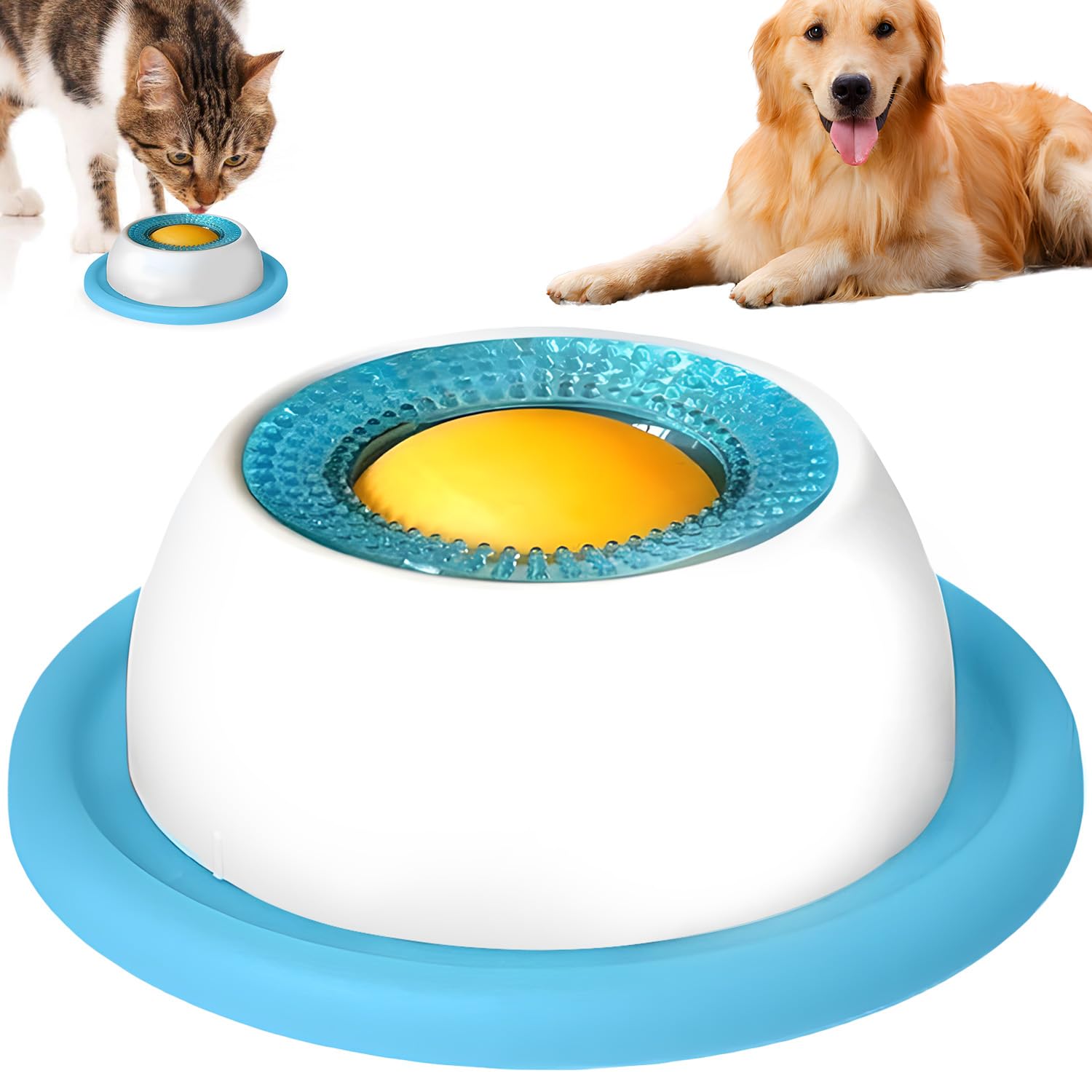 Schleckball Hund Katzen, Hundelickspielzeug mit Antirutschmatte Smoothie Dog Schleckballs, Schleckball für Hunde, Leckspielzeug Hund Cat Dog Lick Bowl, Intelligenzspielzeug für Hunde