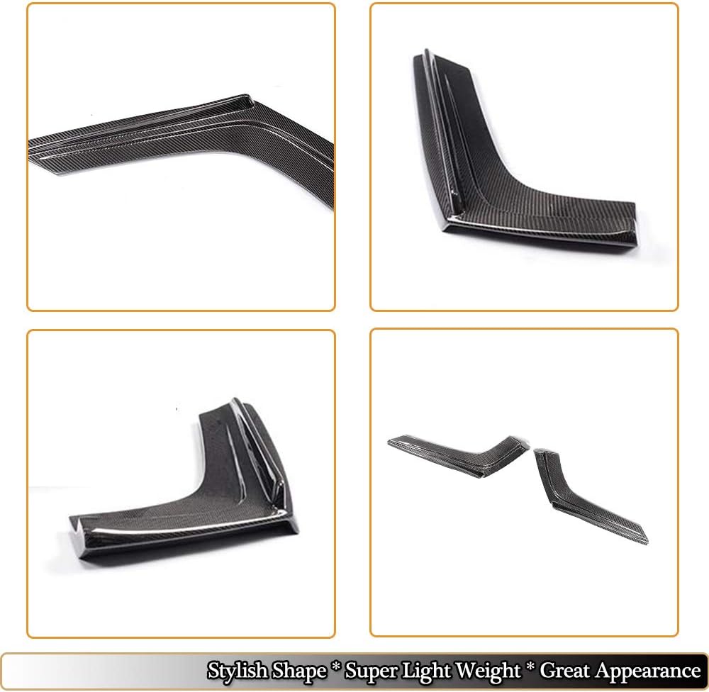 Rear Bumper Splitter fits BMW F80 M3 Sedan F82 M4 Coupe F83 M4 Convertible 2014-2019 Factory Outlet Carbon Fiber CF Upper Spoiler Winglets Vents Cover Cupwings Flaps