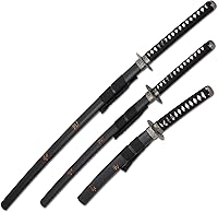 Vista 2 de Snake Eye Tactical Juego de katana samurái de dos tonos de 3 piezas con soporte de espada gratis